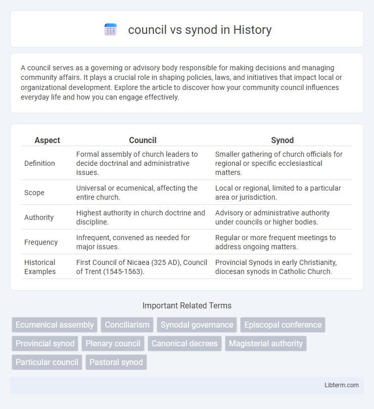 synod vs council in History - What is The Difference?