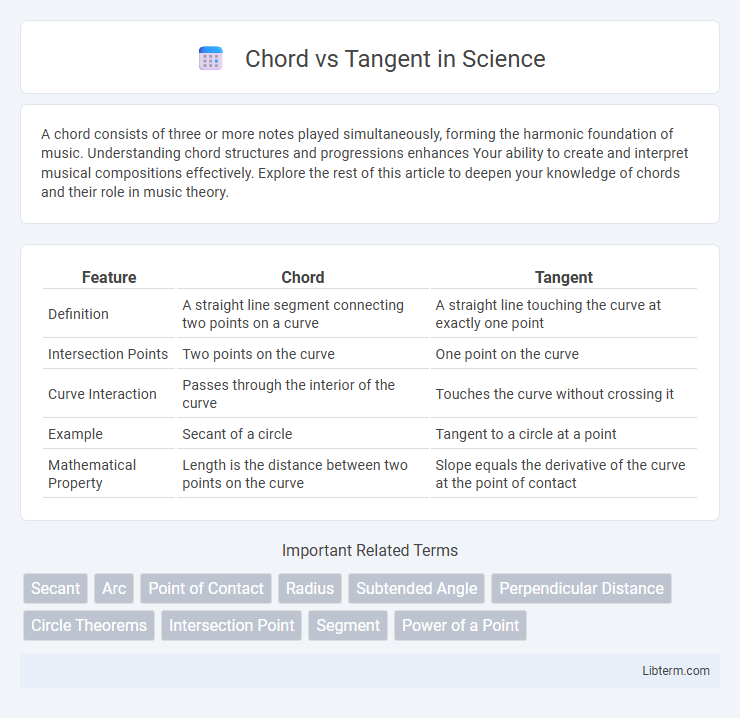 Tangent vs Chord in Science - What is The Difference?
