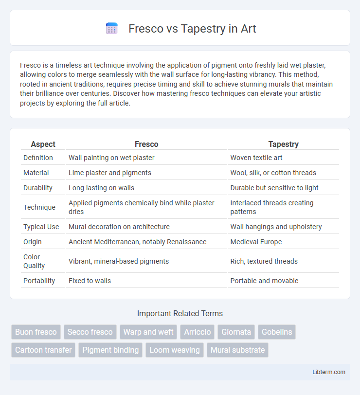 Tapestry vs Fresco in Art - What is The Difference?