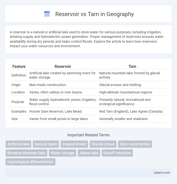 Tarn vs Reservoir in Geography - What is The Difference?