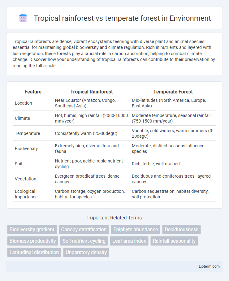 temperate forest vs Tropical rainforest in Environment - What is The Difference?