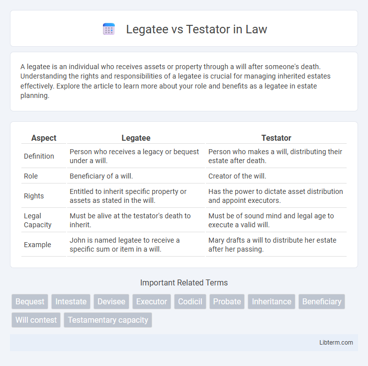 Testator vs Legatee in Law - What is The Difference?