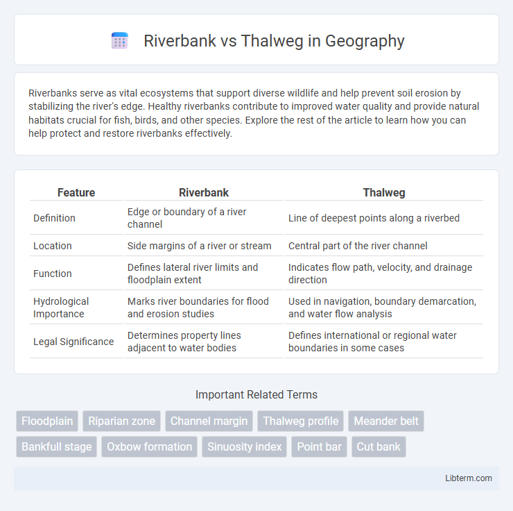 Thalweg vs Riverbank in Geography - What is The Difference?