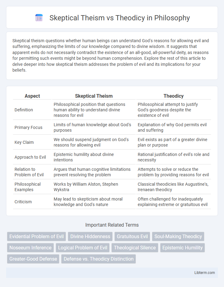 Theodicy vs Skeptical Theism in Philosophy - What is The Difference?