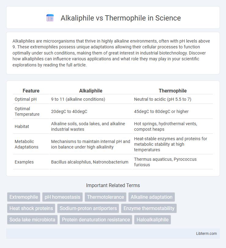Thermophile vs Alkaliphile in Science - What is The Difference?