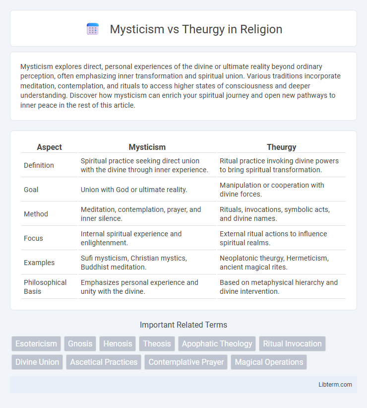 Theurgy vs Mysticism in Religion - What is The Difference?