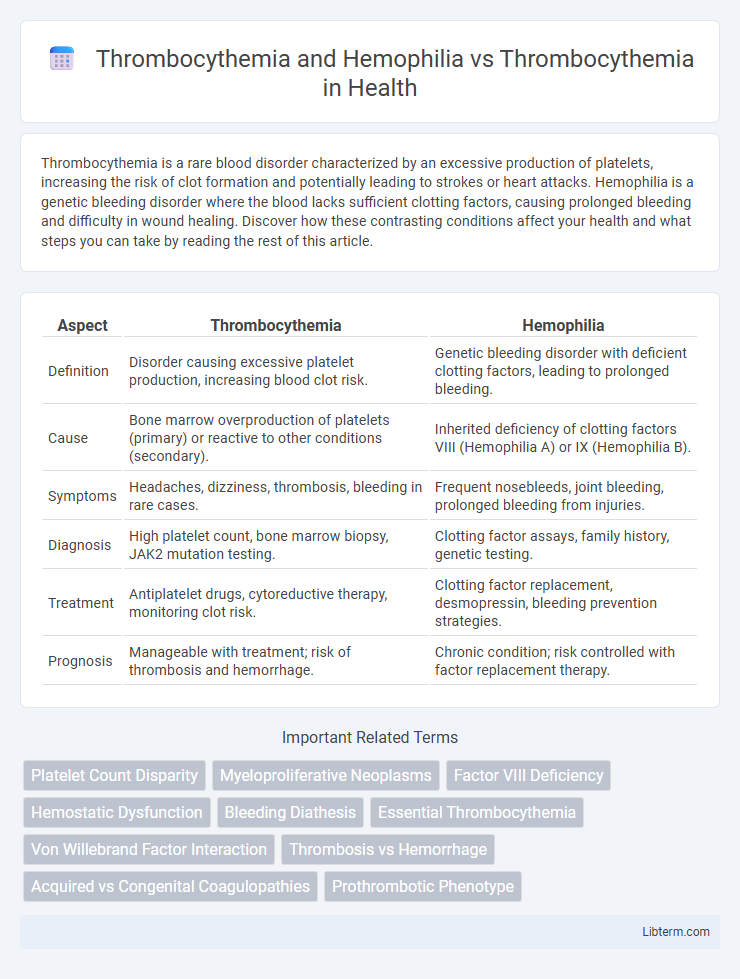 Thrombocythemia vs Thrombocythemia and Hemophilia in Health - What is The Difference?