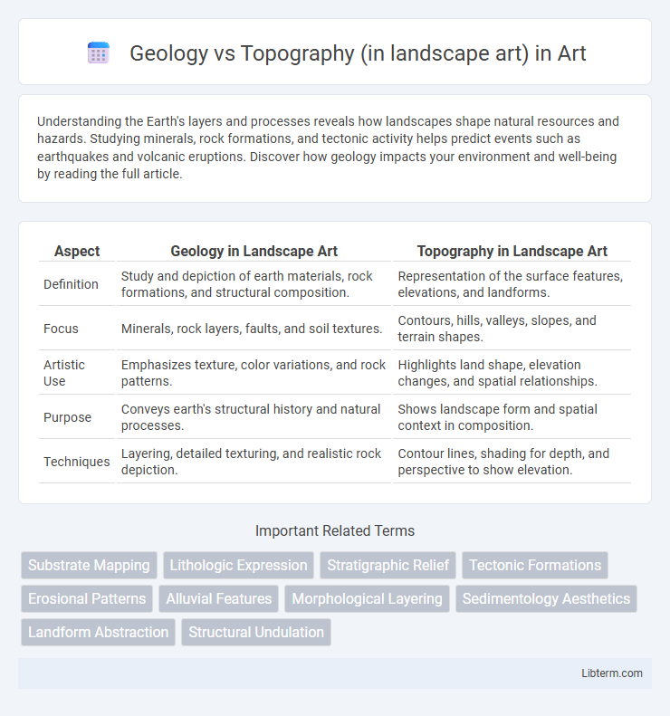 Topography (in landscape art) vs Geology in Art - What is The Difference?