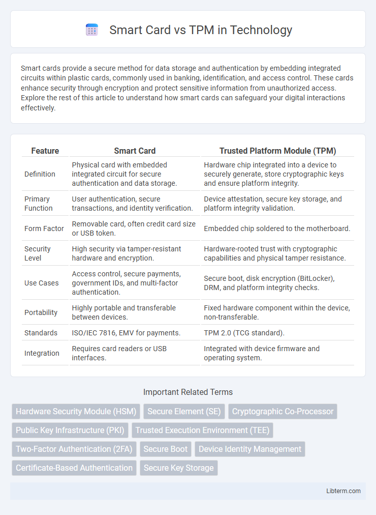 TPM vs Smart Card in Technology - What is The Difference?
