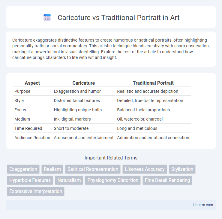 Traditional Portrait vs Caricature in Art - What is The Difference?