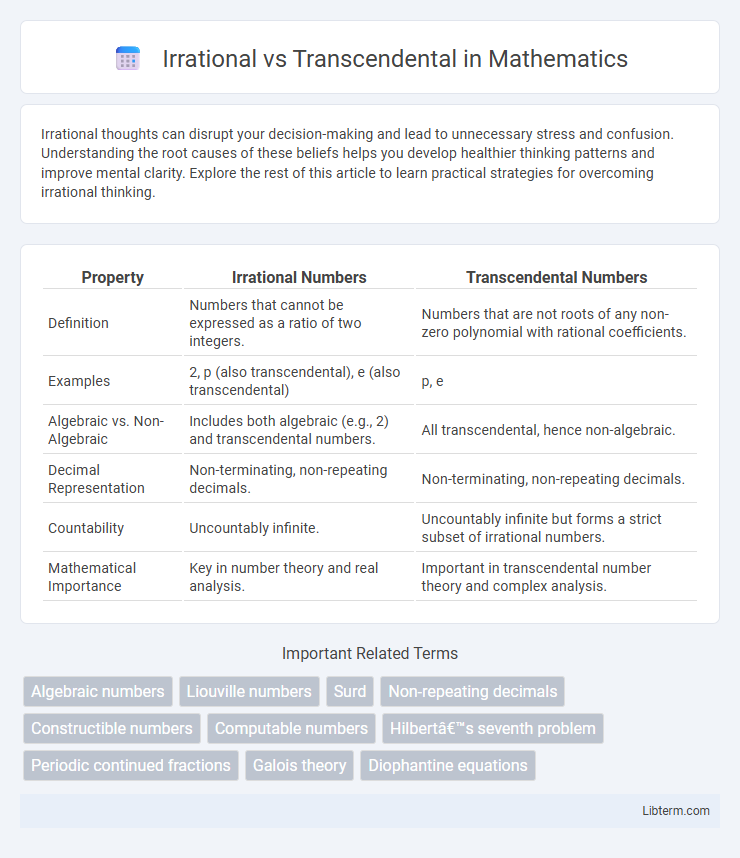 Transcendental vs Irrational in Mathematics - What is The Difference?