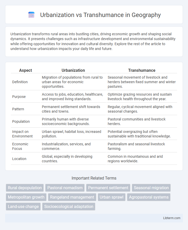 Transhumance vs Urbanization in Geography - What is The Difference?