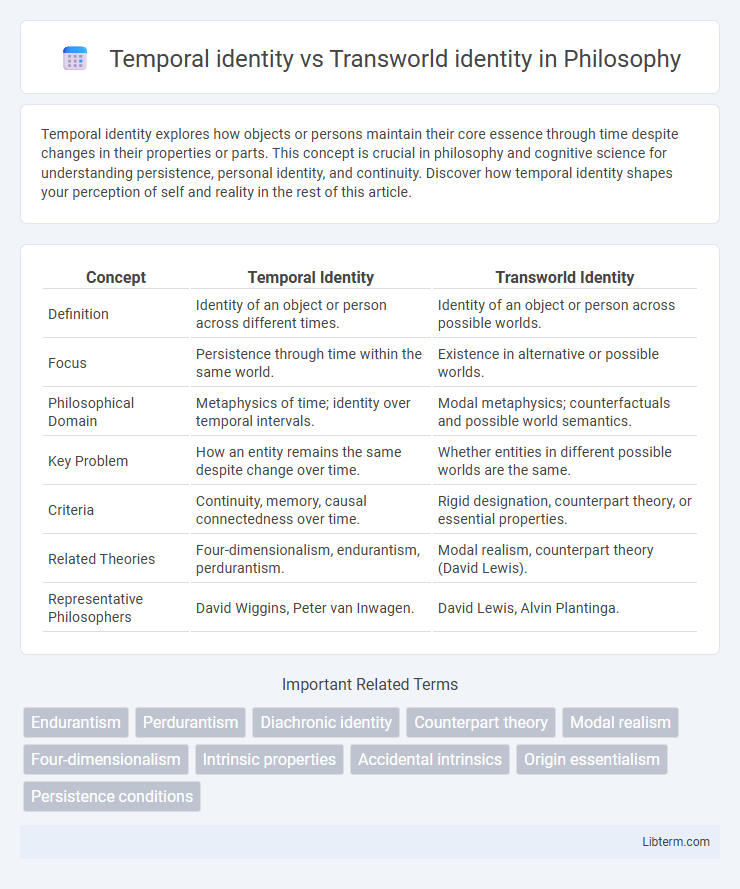 Transworld identity vs Temporal identity in Philosophy - What is The Difference?