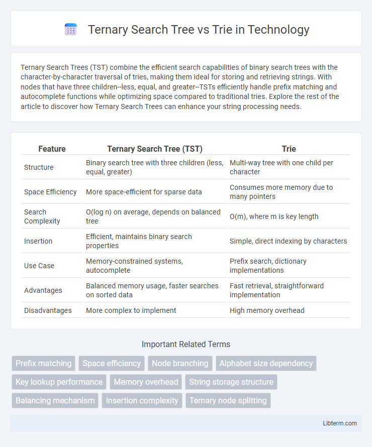 Trie vs Ternary Search Tree in Technology - What is The Difference?