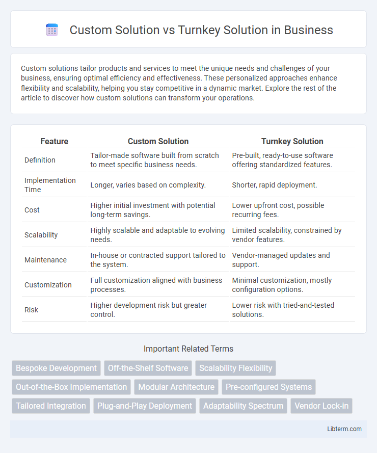 Turnkey Solution vs Custom Solution in Business - What is The Difference?