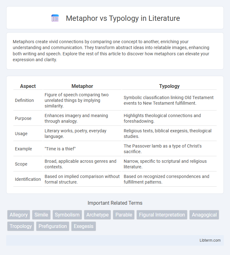 Typology vs Metaphor in Literature - What is The Difference?
