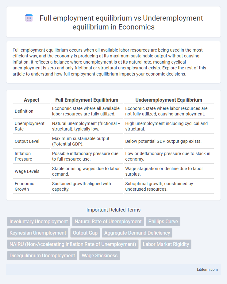 Underemployment equilibrium vs Full employment equilibrium in Economics - What is The Difference?