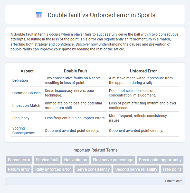 Unforced error vs Double fault in Sports - What is The Difference?