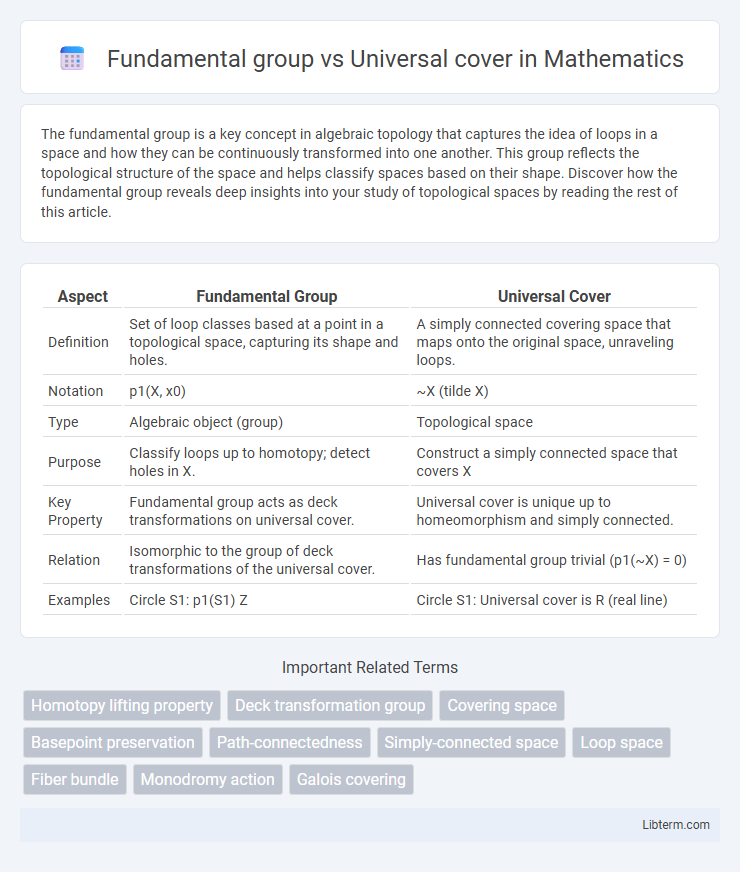 Universal cover vs Fundamental group in Mathematics - What is The Difference?