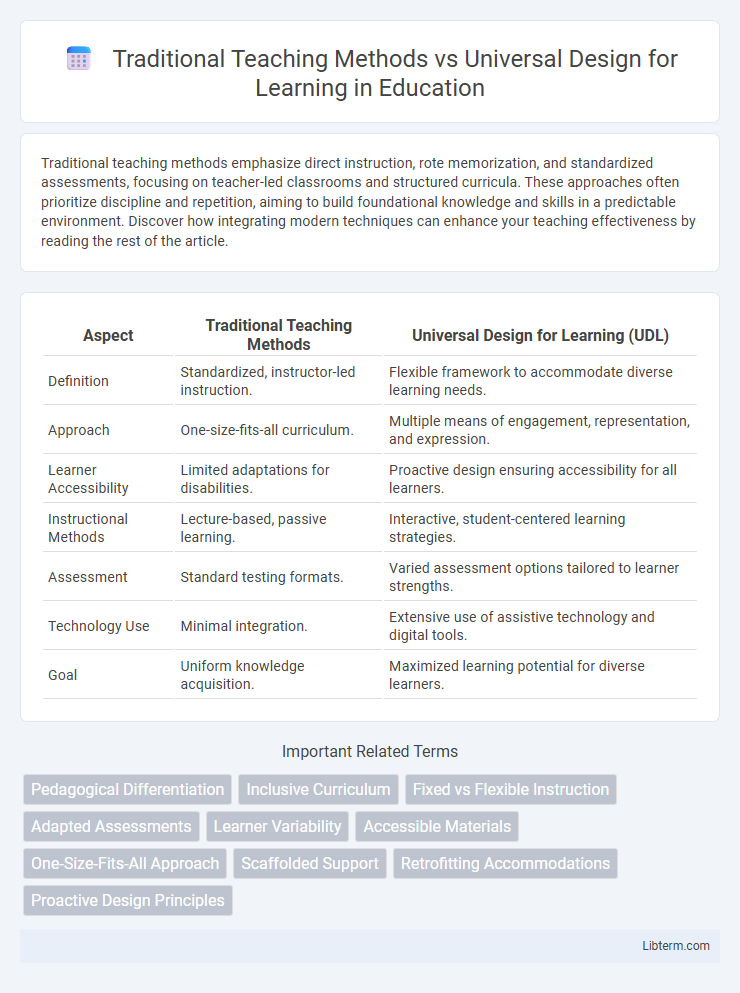 Universal Design for Learning vs Traditional Teaching Methods in Education - What is The Difference?