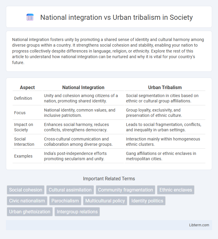 Urban tribalism vs National integration in Society - What is The Difference?