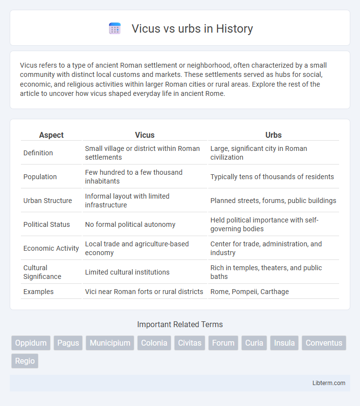 urbs vs Vicus in History - What is The Difference?
