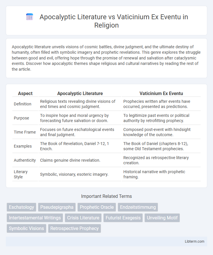 Vaticinium Ex Eventu vs Apocalyptic Literature in Religion - What is The Difference?