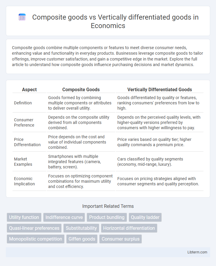 Vertically differentiated goods vs Composite goods in Economics - What is The Difference?