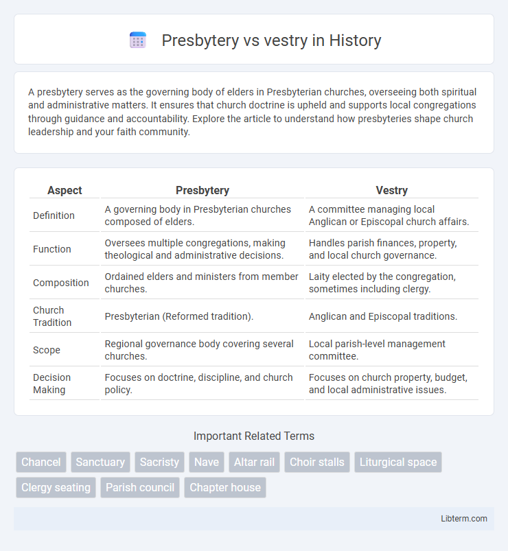vestry vs Presbytery in History - What is The Difference?