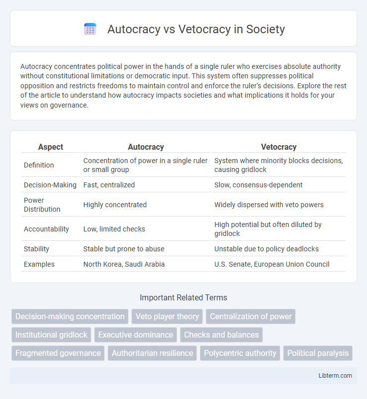 Vetocracy vs Autocracy in Society - What is The Difference?