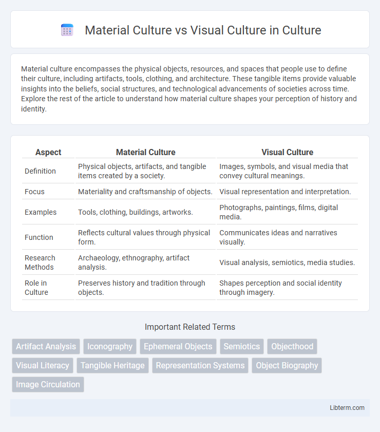 Visual Culture vs Material Culture in Culture - What is The Difference?