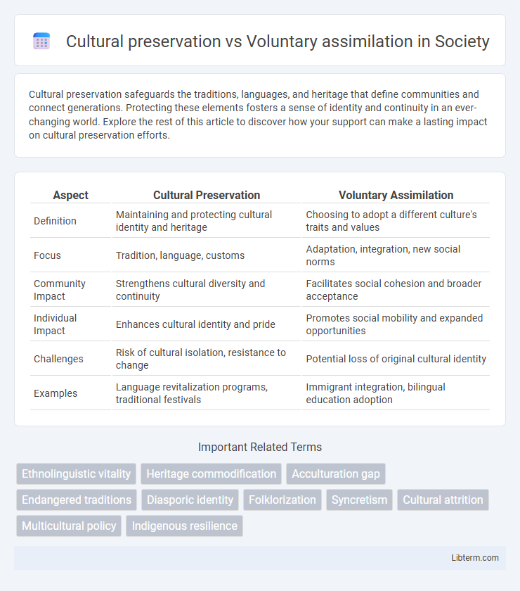 Voluntary assimilation vs Cultural preservation in Society - What is The Difference?