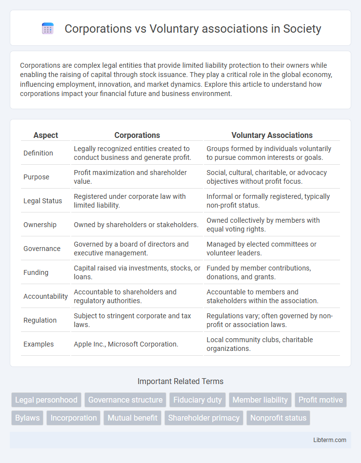 Voluntary associations vs Corporations in Society - What is The Difference?