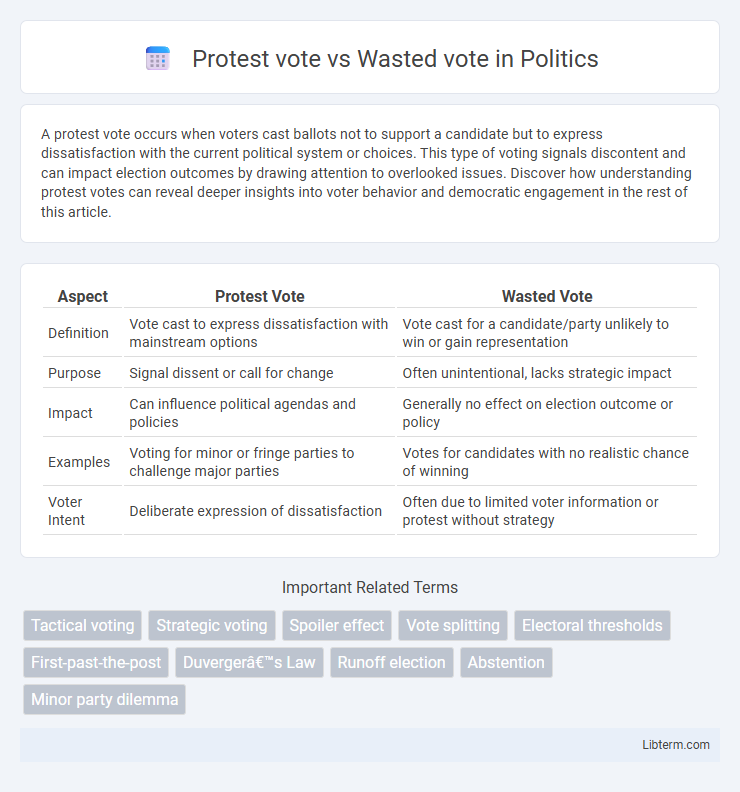 Wasted vote vs Protest vote in Politics - What is The Difference?