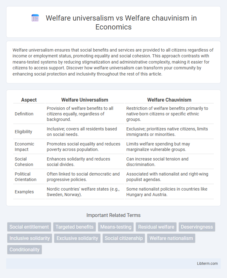 Welfare chauvinism vs Welfare universalism in Economics - What is The Difference?