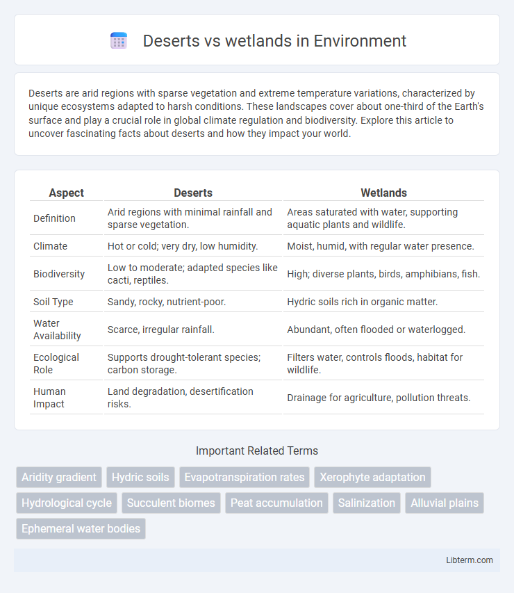 wetlands vs Deserts in Environment - What is The Difference?