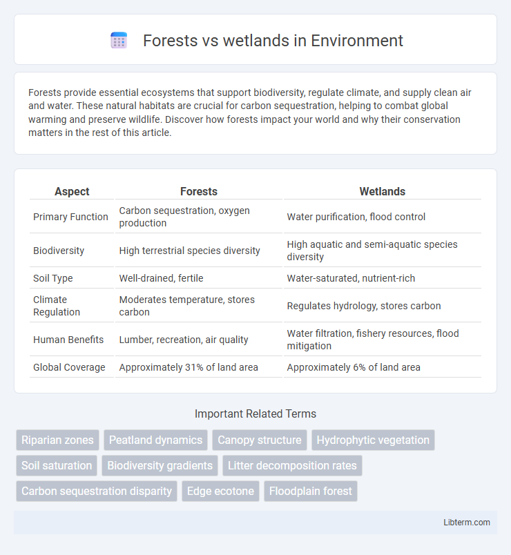 wetlands vs Forests in Environment - What is The Difference?