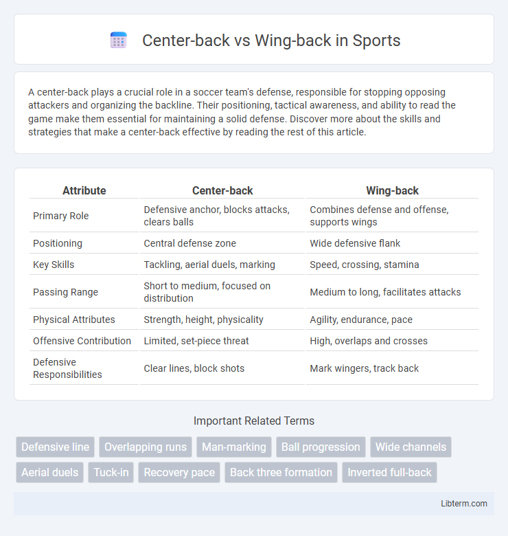 Wing-back vs Center-back in Sports - What is The Difference?