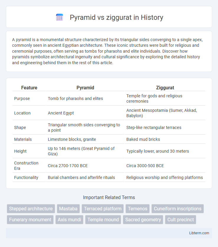 ziggurat vs Pyramid in History - What is The Difference?